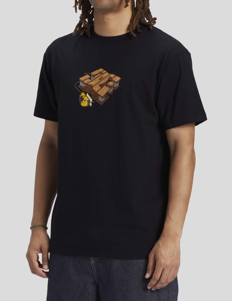 T-shirt DC fatto a mano tee nero